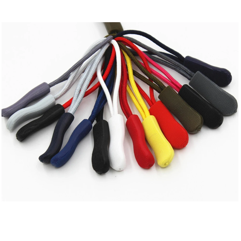 100pcs/lot 16 multiple colors slip resistant silicon zipper puller zip