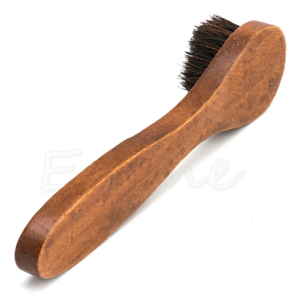 Длинная ручка деревянная щетина кисточка из конского волоса ботинок для обуви Лак Блеск Чистка Dauber C42