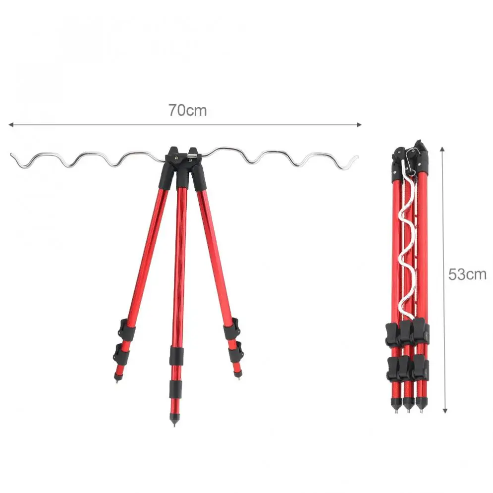 Алюминиевый сплав 1,2 м телескопический 7 паз держатель удочки раскладной Трипод стенд морской удочки кронштейн Синий Красный дополнительно