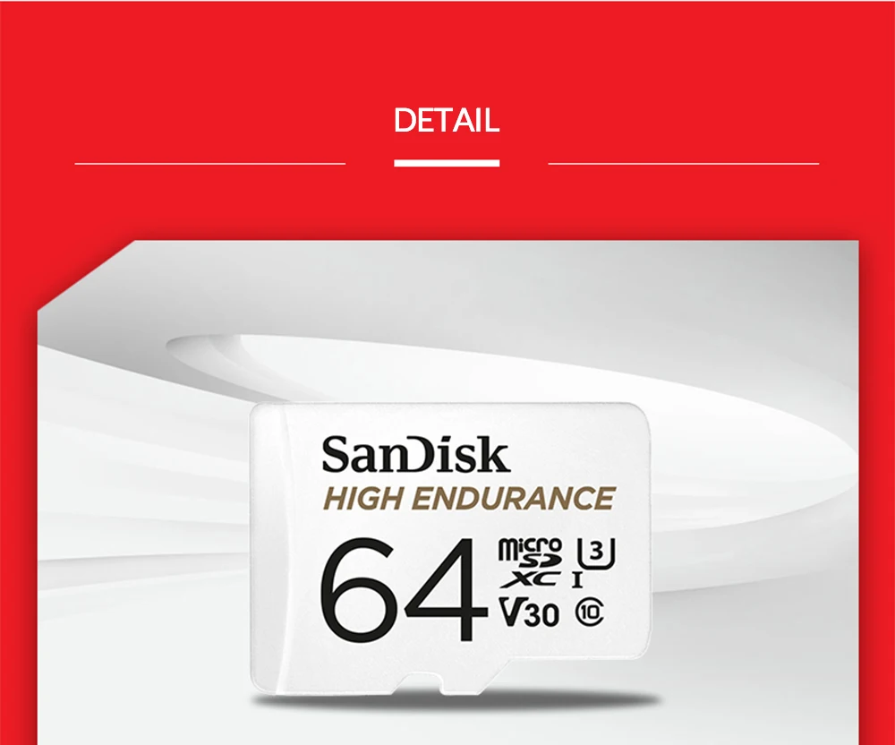 SanDisk высокая выносливость карты памяти microSD карты 32 ГБ U1 до 100 МБ/с./с 64 Гб 128 г 256 Гб класс 10 скорость видео U3 V30 Full HD 4 K