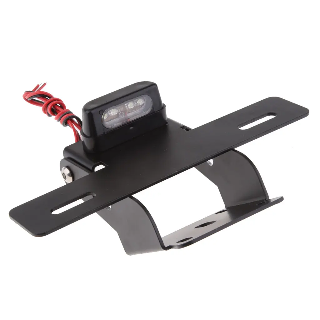 dolity Motorcycle License Plate Frame Bracket with Light for     390 2017-2018