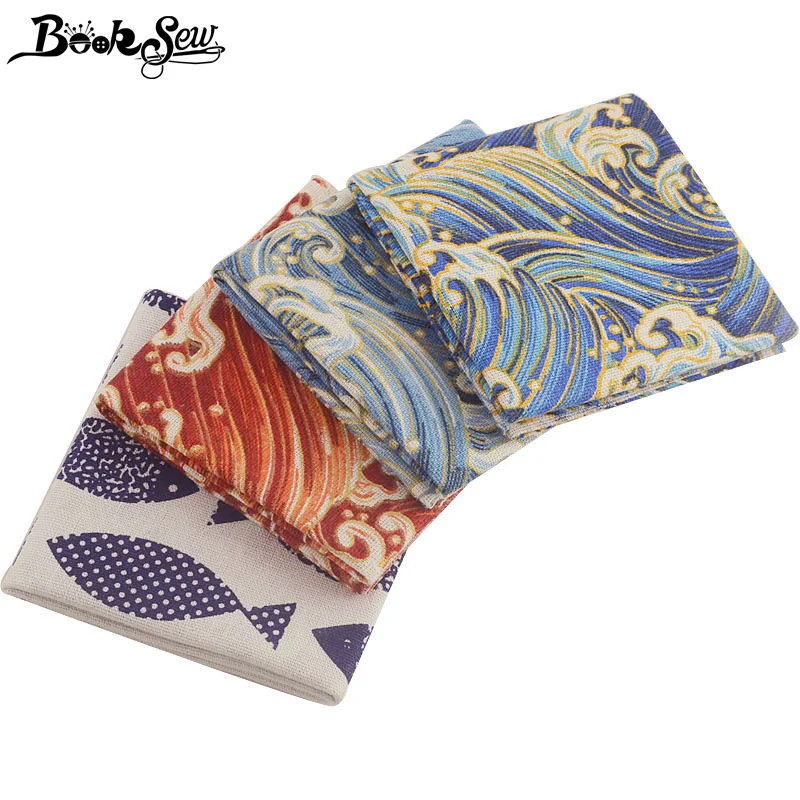 Booksew Tela Algodon африканская ткань хлопковая и льняная для шитья сделай сам 4 шт./лот