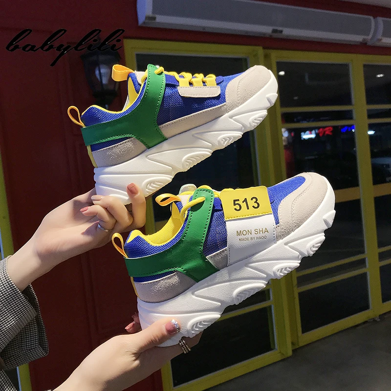 

Summer Woman Platform Sneakers Chunky Sneakers Women Height Increasing Shoe Thick Ladies Dad Shoes Cushioning Chaussures Femme