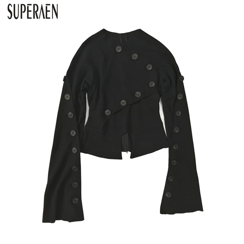 

SuprAen Irregular Fashion Women Shirt Cotton Wild Europe Ladies Blouses and Tops Spring and Autumn New 2019 Slim Women Clothing