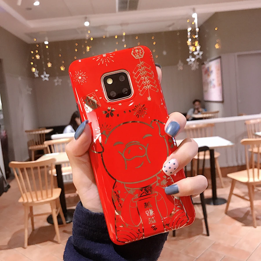 

case for huawei mate 20 10 pro P20 pro nova 3i 3 case cover cute 3d pig luck cat soft silicon phone bag case for huawei honor 10