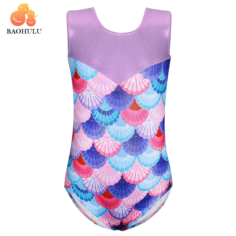 BAOHULU От 3 до 12 лет, детский купальный костюм для девочек, Цельный купальник-бикини детский купальный костюм русалки купальное платье для девочек, пляжная одежда