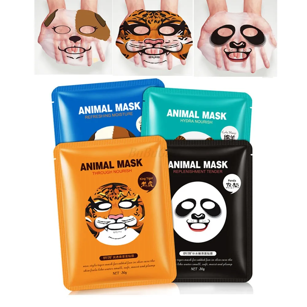 HanChan 1 шт. милый знак зодиака Овен/собака/панда/тигр маска для лица увлажненитель с гиалуроновой кислотой контроль масла Корейская маска уход за лицом