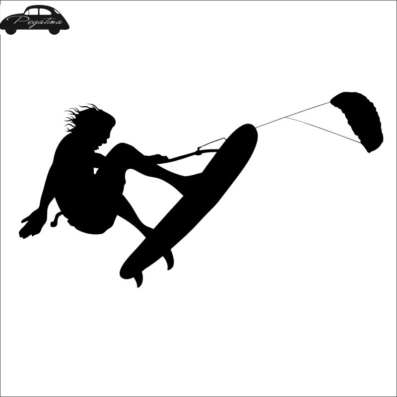 Pegatina Paragliding surfing Surf Sticker Surfing Car Decal  Posters Vinyl Wall Boat Yacht  Decor Mural Sticker