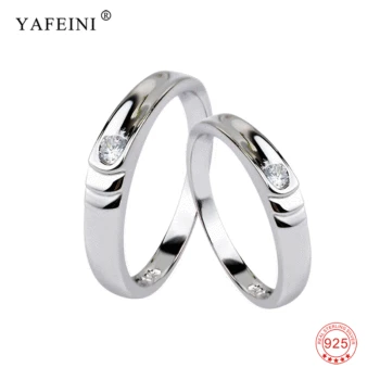 

925 Sterling Silver Fashion Wedding Band Ring Classic Women Men Engagement Couple Rings Jewelry Accessory
