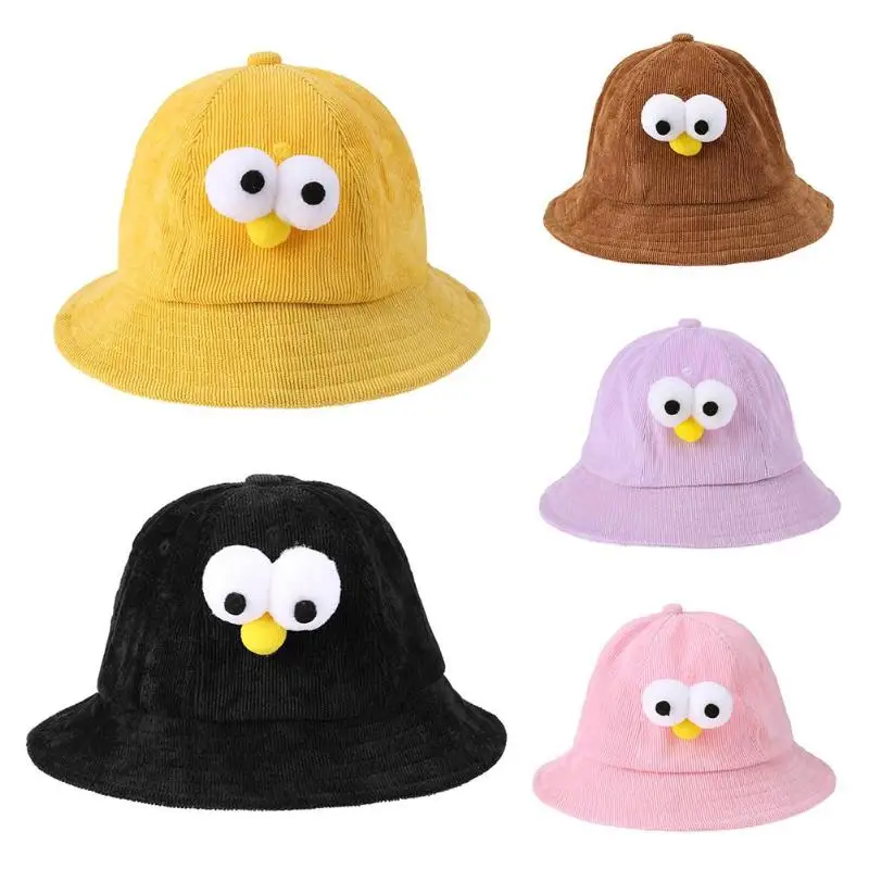 Toddler Baby Kids Boys Girls Cartoon Sun Basin Cap Funny Eyes Fisherman