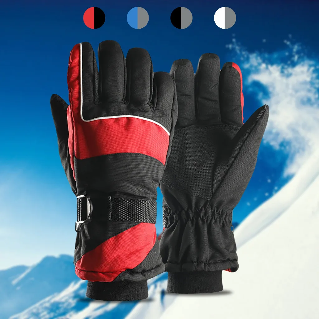Women Men Ski Gloves Winter Waterproof Anti Cold Warm Gloves Outdoor