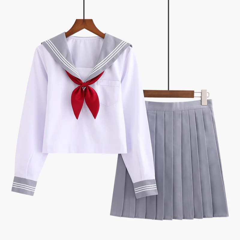 UPHYD высокое качество JK школьная девушка Лолита косплей костюмы серый японская Униформа размера плюс S-XXL