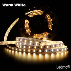 5630 Светодиодные полосы света 5 м 300 светодиодов белый/теплый белый светодиод не Водонепроницаемый DC12V 60leds/m fiexble Светодиодная лента Клейкие