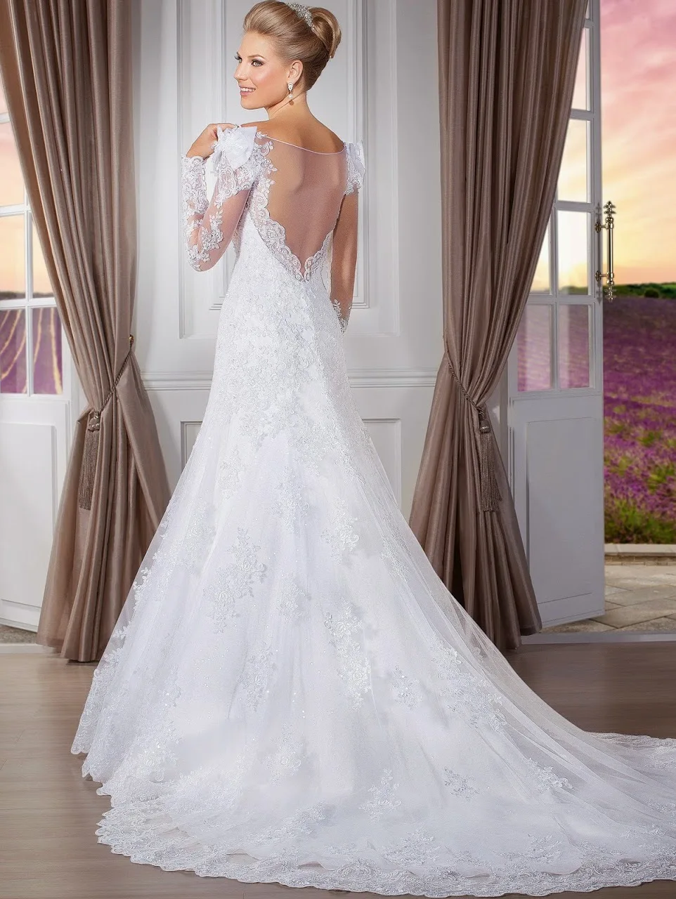 Long Sleeves Lace Wedding Dress Memraid Tail Beaded Long Sleeves Lace Wedding Dress Memraid Tail Beaded Y Backless Detachable A228 In Dresses From Weddings