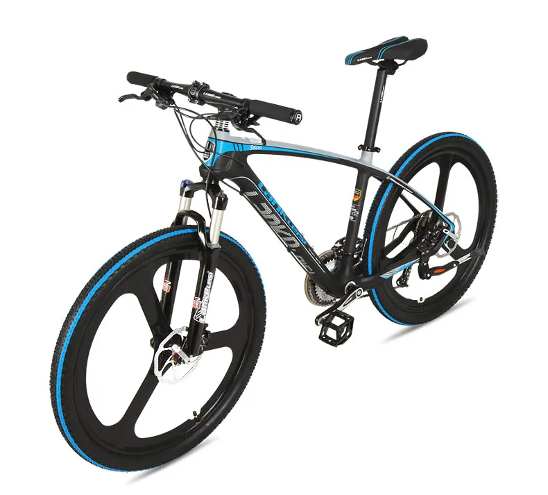 Clearance 26 "Carbon fiber mountain bike 27 speed oil dish magnesium alloy wheel shock absorber fork carbon fiber mountain bike M370 dial 18