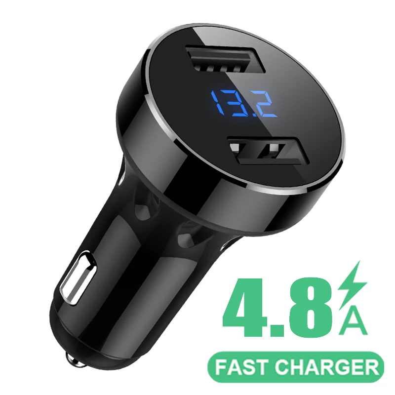 

Bluetooth kits Dual USB Car Charger Adapter Quick Charge for Huawei P20 Mate 20 lite pro Fast Car Charger For Smart Phone/Tablet
