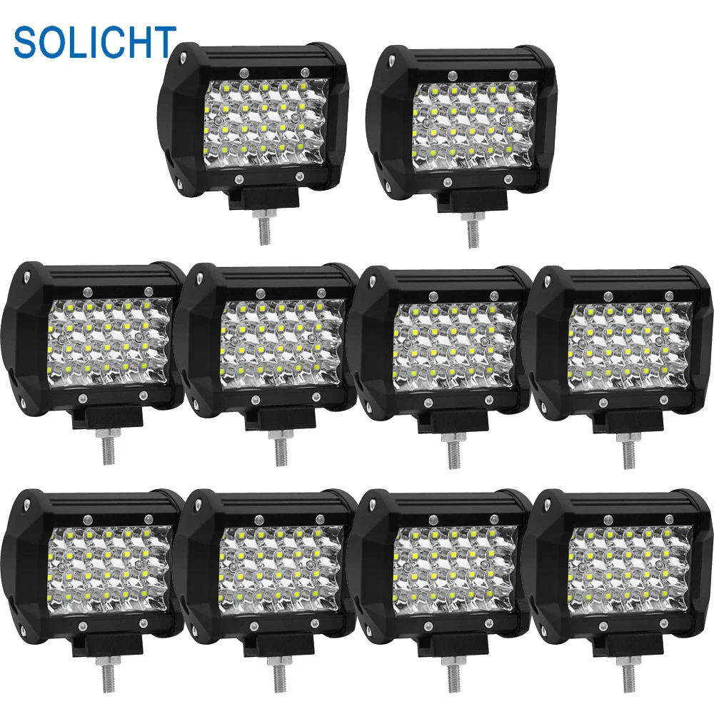 SOLICHT 4 inch 72W Quad Row Driving Bar Spotlight Offroad LED Fog