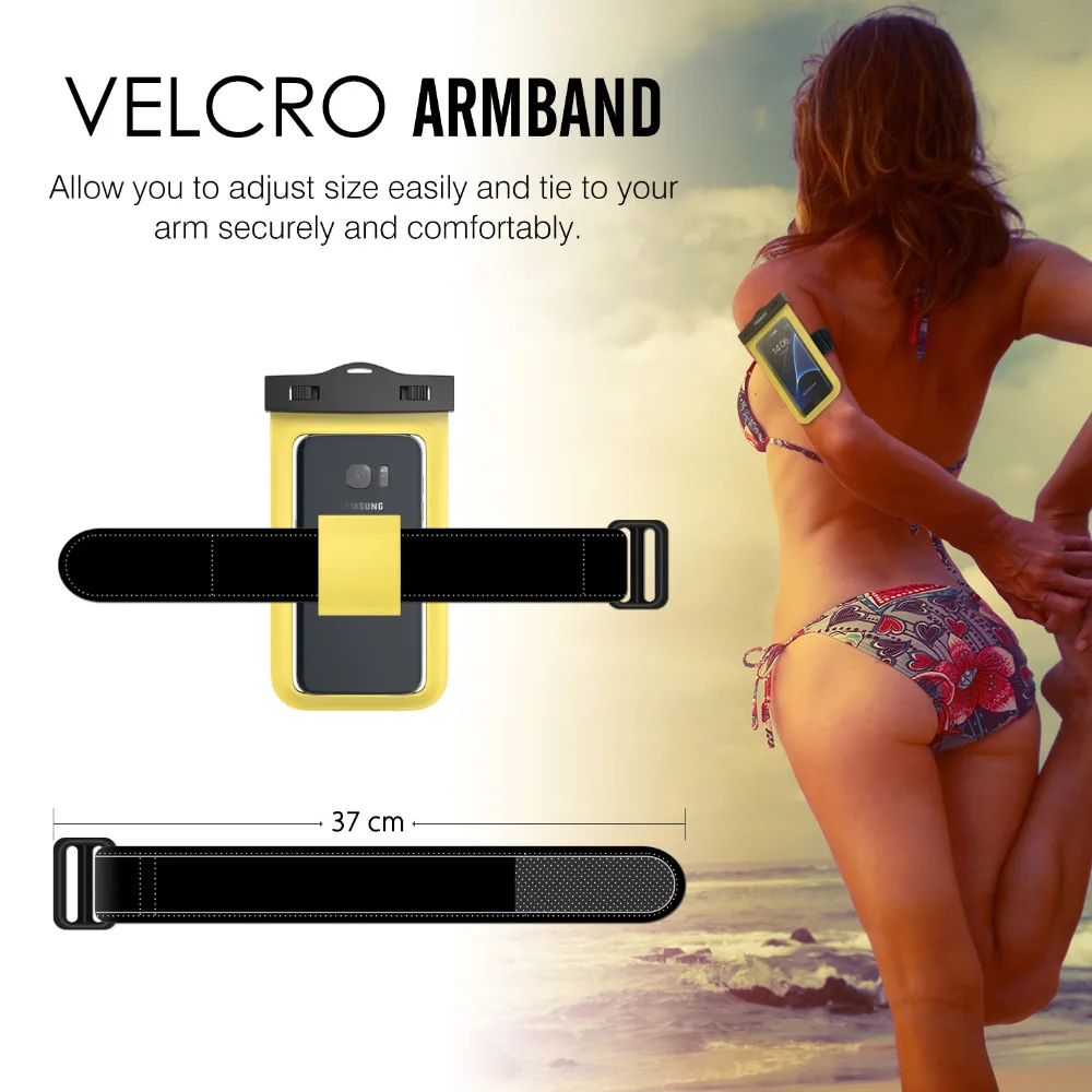 Universal Waterproof Phone Case,MoKo Multifunction CellPhone Dry Bag Pouch with Armband Feature & Neck Strap for iPhone X/8 Plus