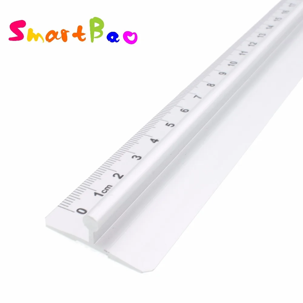 40cm Metal Ruler with handle Straight Ruler Measure Tool in Rulers