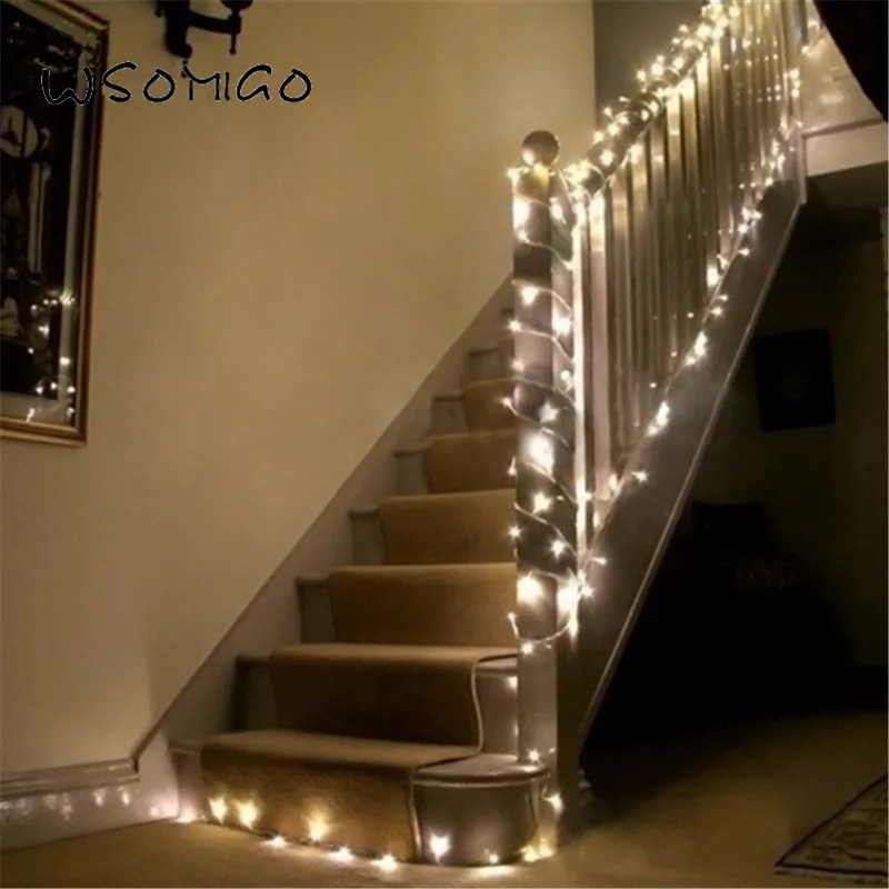 

WSOMIGO 10M 100lights Warm White LED Strip Light Romantic Wedding Decoration Birthday Gift Party DIY Decor Marriage Supplies-S