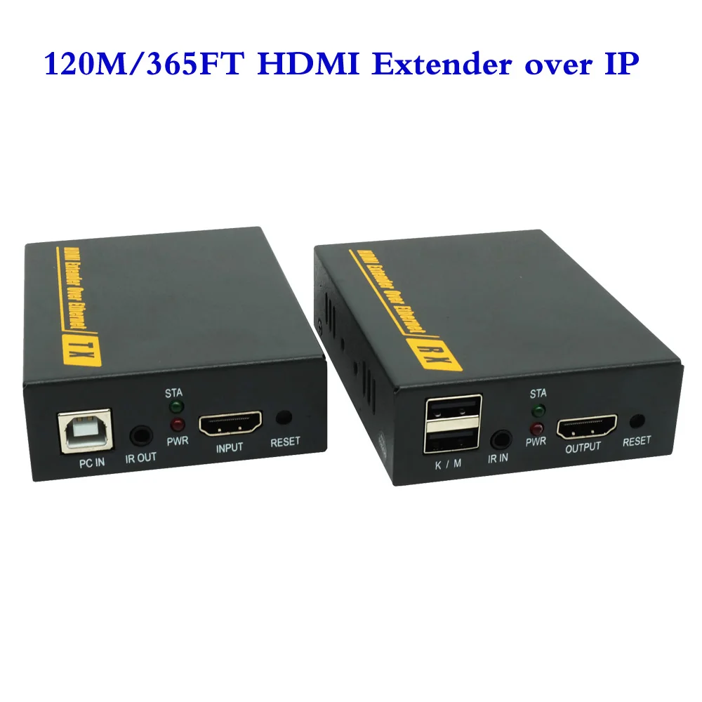 2019 HDMI USB удлинитель RJ45 IP сеть KVM Over Extender Cat5 Cat5e Cat6 до 150M с широким ИК по UTP SFT|Кабели