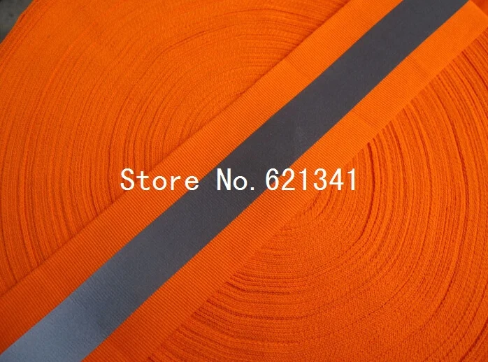 50x20mm(W)*5m(L) Reflective bing Orange Reflective Fabric Tape