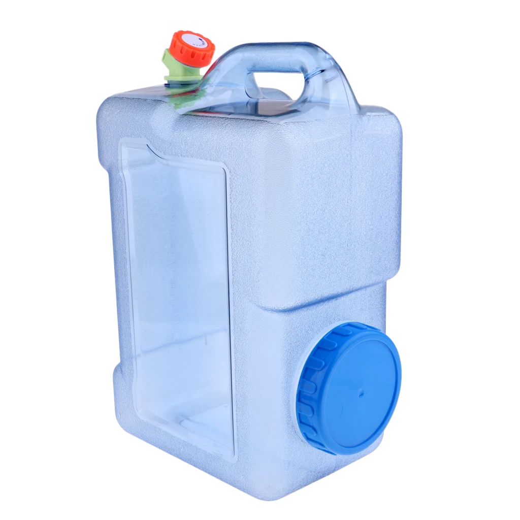 12L Handle Design Portable Outdoor Camping Car Water Carrier Bucket Canister Storage Container with Handle Water Tap