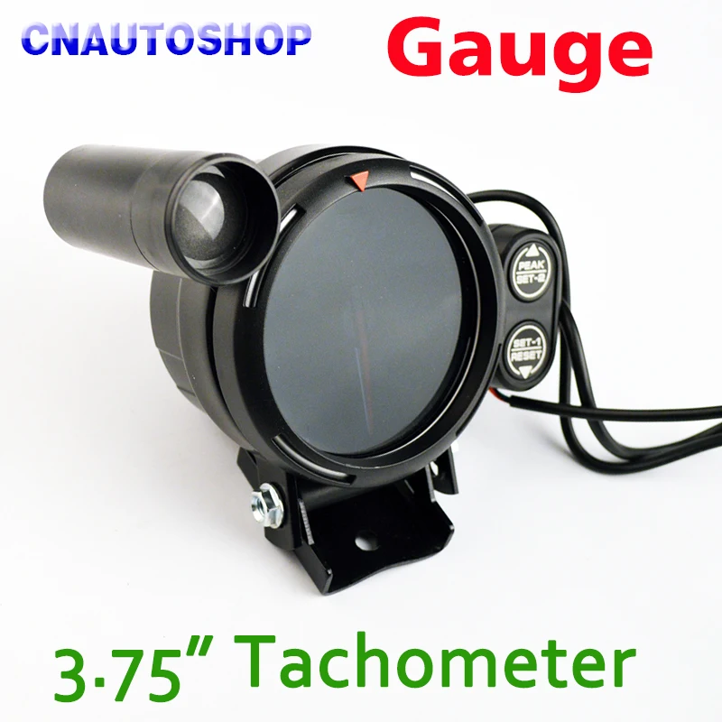 Dragon Gauge 3.75" 95mm Car Gauge 3 3/4 Inch Tachometer Meter 12V Blue