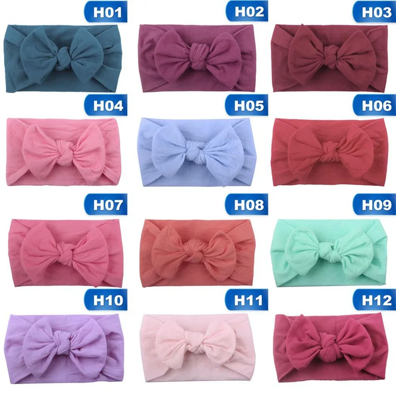 

New Boho Newborn Toddler Headband Ribbon Elastic Baby Headdress Kids Hair Band Girl Bow Knot