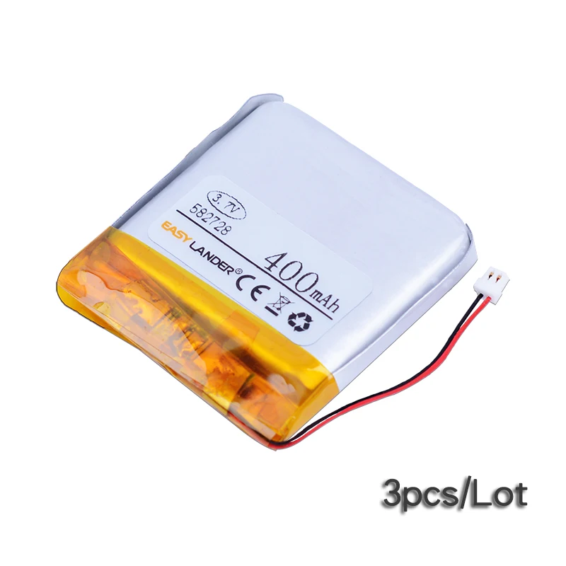 

3pcs/Lot 582728 3.7V 400mAh Rechargeable li-Polymer Battery For Q50 G700S K92 G36 Y3 jm09 Children's smart watches 582828 602828