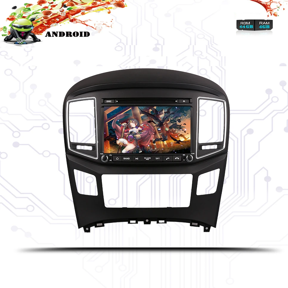 Clearance Android 9.0 8 Core 1024*600 4+64 For HYUNDAI H1,Grand Starex, H-1 Travel,H-1 Cargo,iLOAD 2016 Car DVD Player GPS Radio Head Unit 2