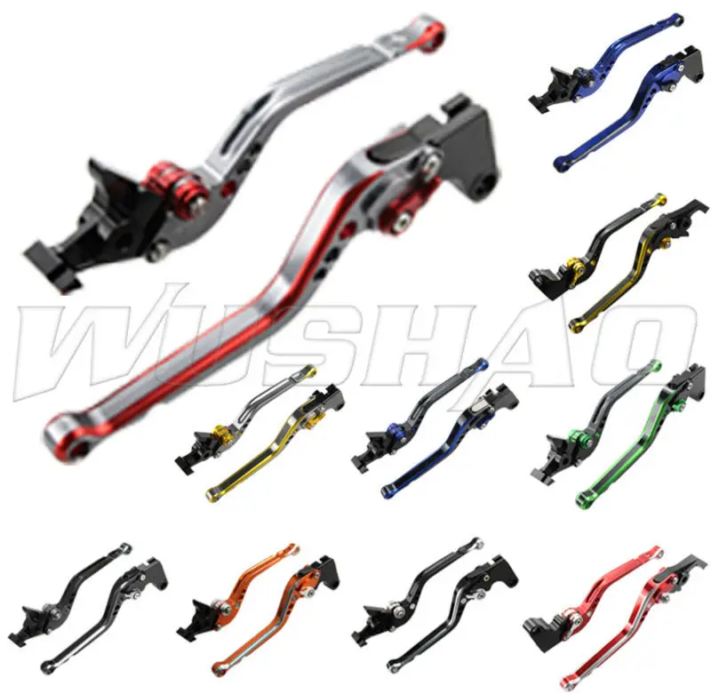 Mixed color Motorcycle Racing Adjustable Long Brake Clutch Levers For