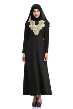 

Ramadan Islamic Muslim Women Long Sleeve Embroidery Maxi Ethnic Style High Quality Cocktail Abaya Robe Dubai Long Gown New