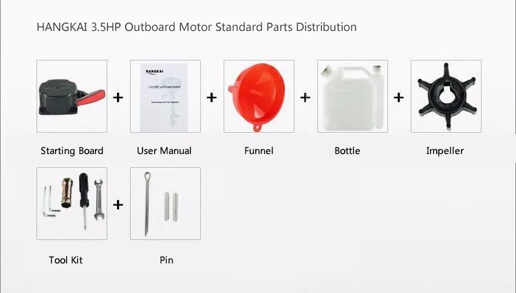 Акция горячая распродажа высокое качество дешевые китайские Hangkai 3,5 л.с. моторная лодка с подвесным двигателем двигатель 2 такта 2 шт скидка 5