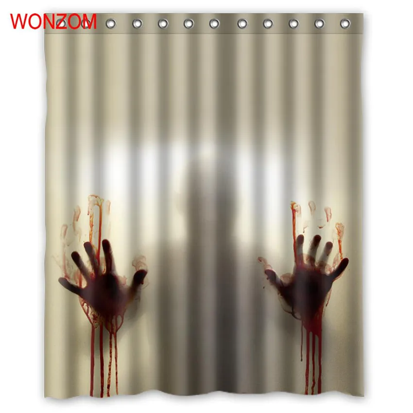 Wonzom Death Inside Curtains With 12 Hooks For Bathroom Decor Modern Horror Theme Bath Waterproof Curtain Bathroom Accessories Waterproof Curtains Curtain Bathroomcurtains Waterproof Aliexpress