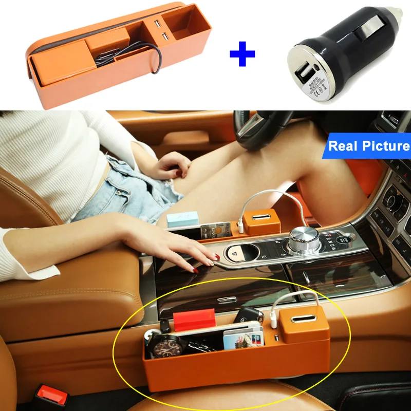 (2 USB Порты и разъёмы) автокресло щелевая коробка для хранения сиденья Gap