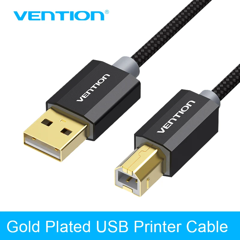 Vention USB 2 0 Printer font b Cable b font Gold Plated font b Cable b