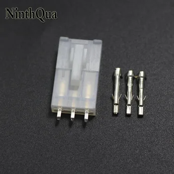 

100sets 5557 5569 3P Straight Pin Wire Terminals Electrical Connector 4.2mm 3Pin Plug jack for Car Auto PC ATX