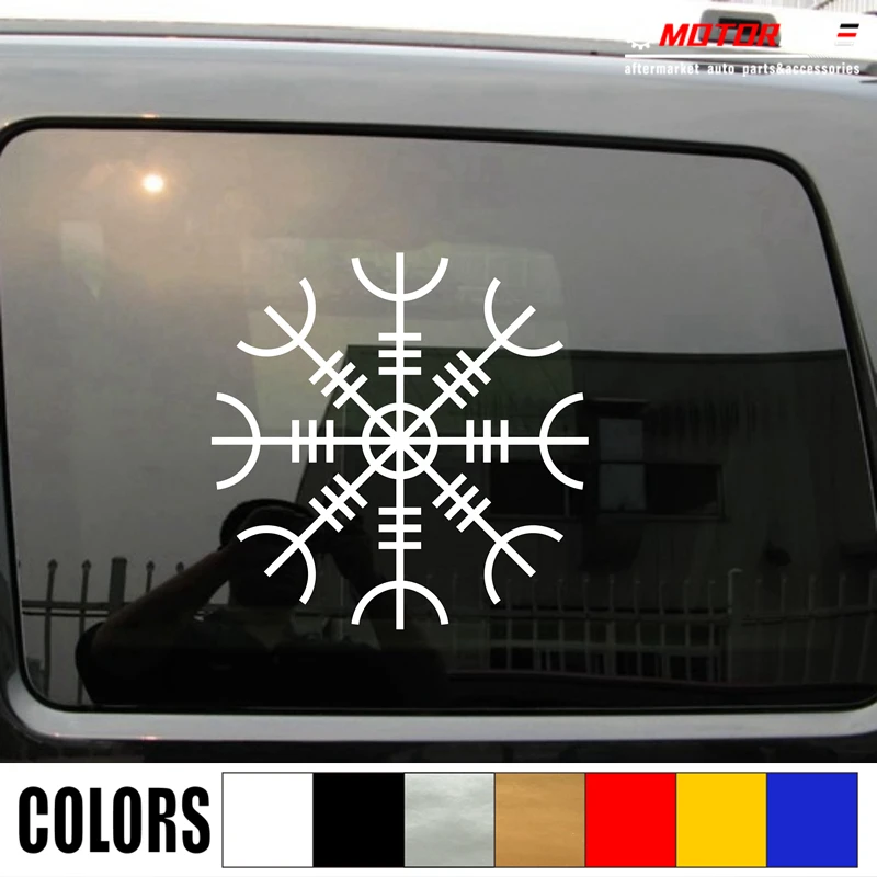

Helm Of Awe Decal Sticker Vegvisir Viking Odin Norse Norway Car Vinyl