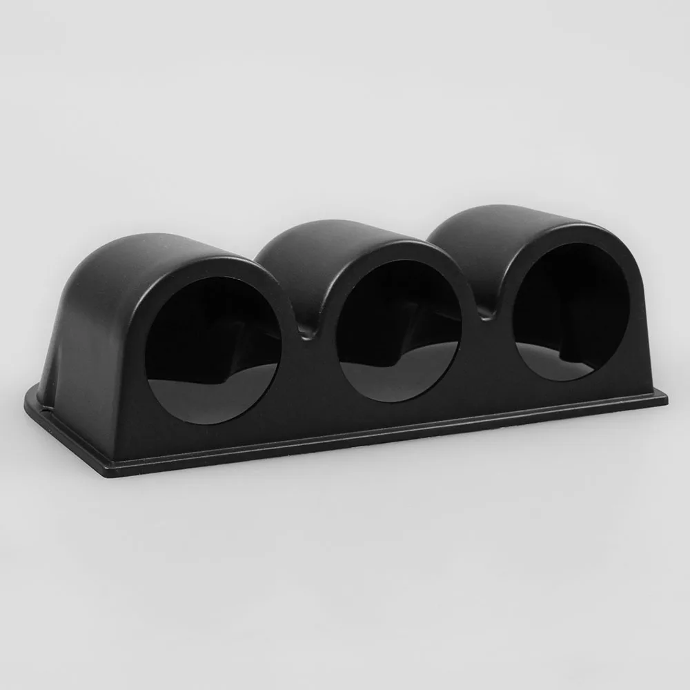 Universal Car Meter Holder Horizontal Black ABS Plastic 52MM 3 Hole