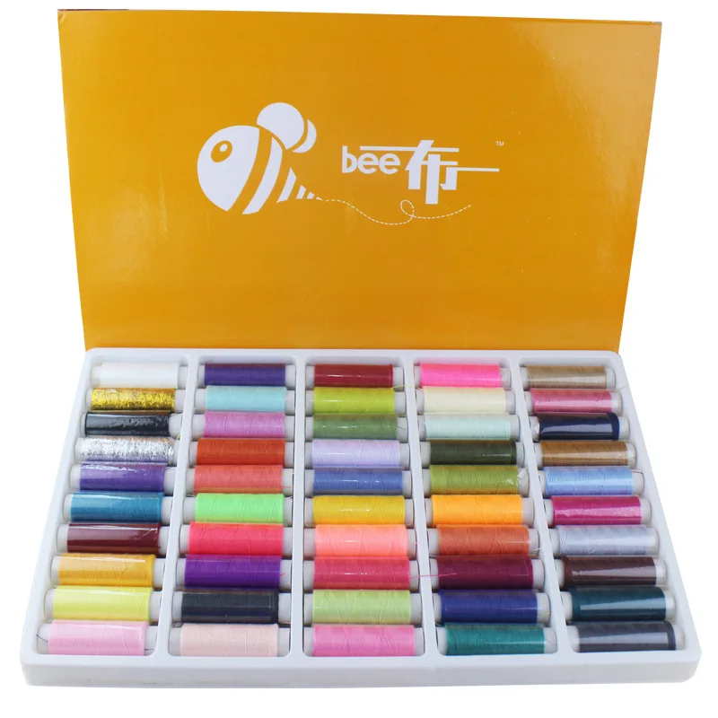 

50 Colors Hand Sewing Thread Box Kit Set For DIY Home Use Sewing Machine Line