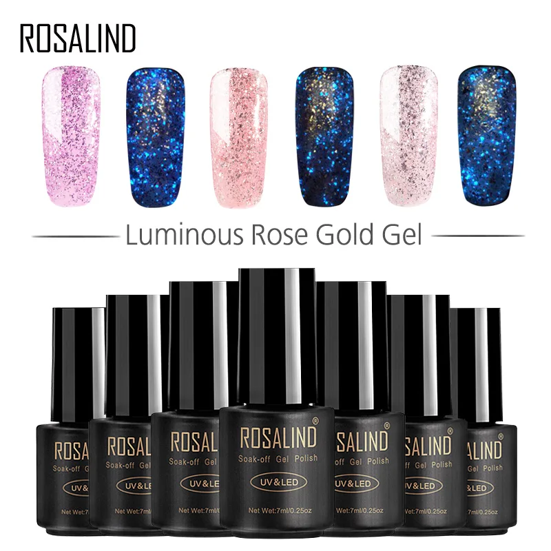 

7ml Starry Rose Luminous Nail Polish Glue Soaked Gel Gel Polish Half Vernis Permanent Nail Art Gel Paint#A171-176