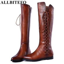 ALLBITEFO size 33-43 kont design fashion women boots NEW warm fur inside winter shoes flat snow boots women motorcycle boots