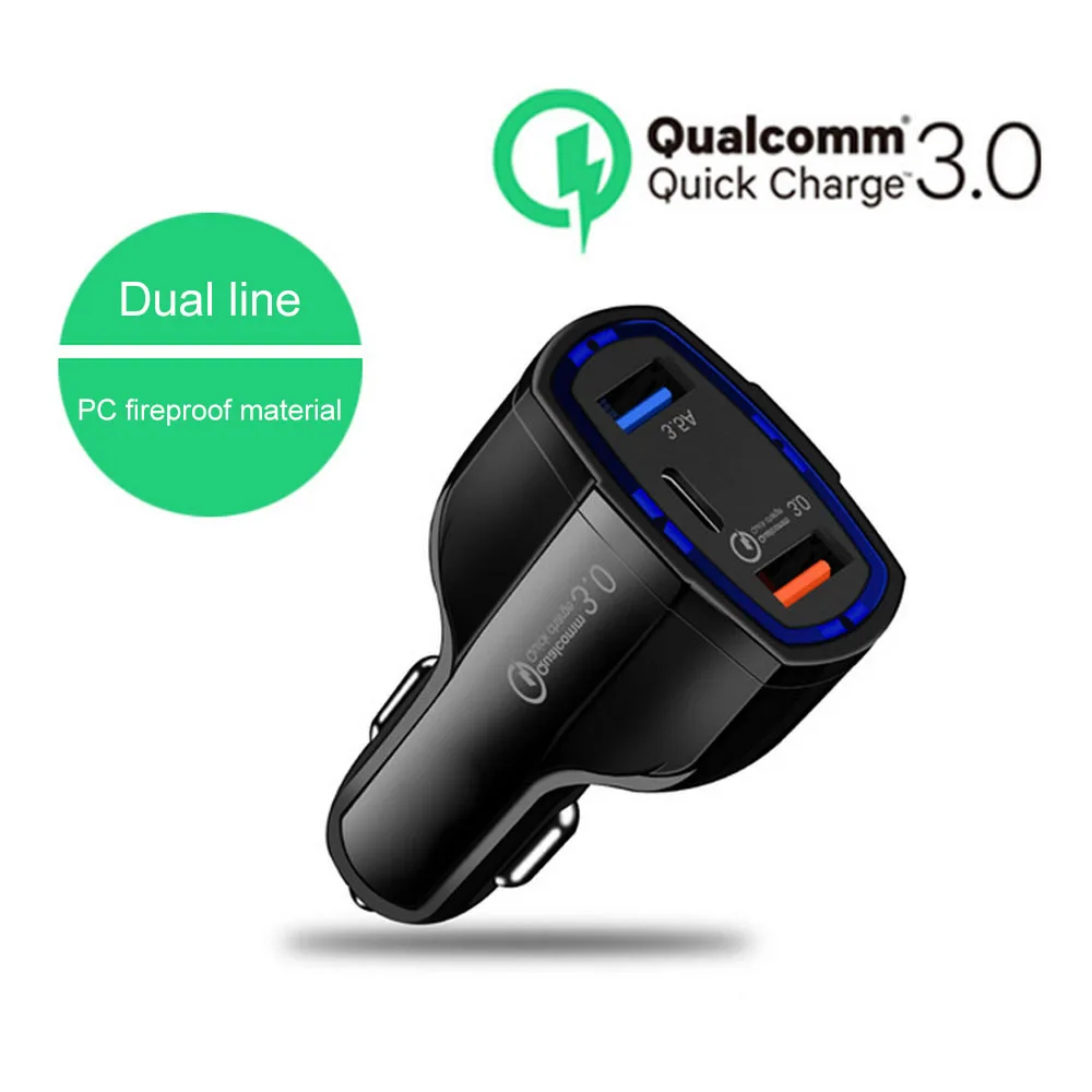 

Quick Charge 3.0 Car Lighter 5V 3.5A QC3.0 Turbo Fast Charging Car-charger Dual USB Car Mobile Phone Charger For CAR
