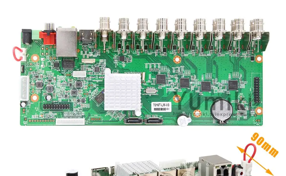 Placa para Analógico 5 em 1 Dvr Vigilância Segurança Cctv Gravador 1080n Híbrido Cvi Tvi ip 4ch - 8ch 16ch Ahd Mod. 90050 15 16?xqy_01