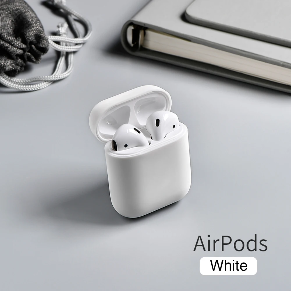 Для Apple Airpods чехол силиконовый Bluetooth беспроводной Чехол для гарнитуры наушников Защитный кожаный чехол для Air Pods водонепроницаемый чехол - Цвет: white