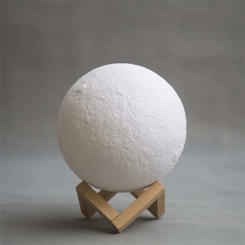 

PLA/PVC 3D Printing Moon 11CM Dimmable Touch Control Brightness Home Decorative Led Table moon Lighting