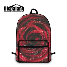 Dispalang красная роза цветок женская мода ноутбук рюкзаки марка mochilas masculina рюкзак для детей многофункциональный рюкзак