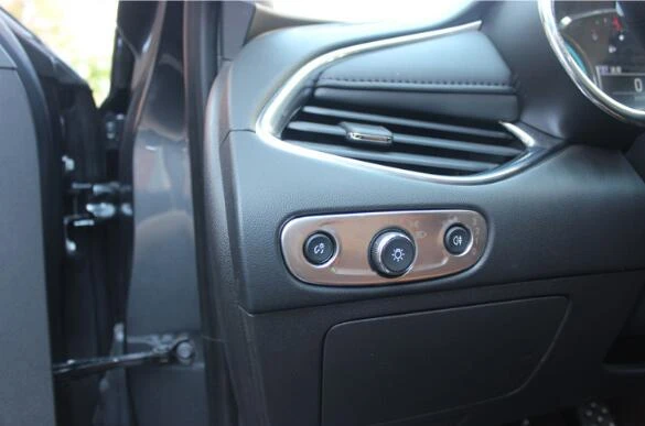 

For Chevrolet Malibu XL 2016 2017 Stainless steel Car Headlamps Adjustment Switch cover trim accessories Car styling 1pcs