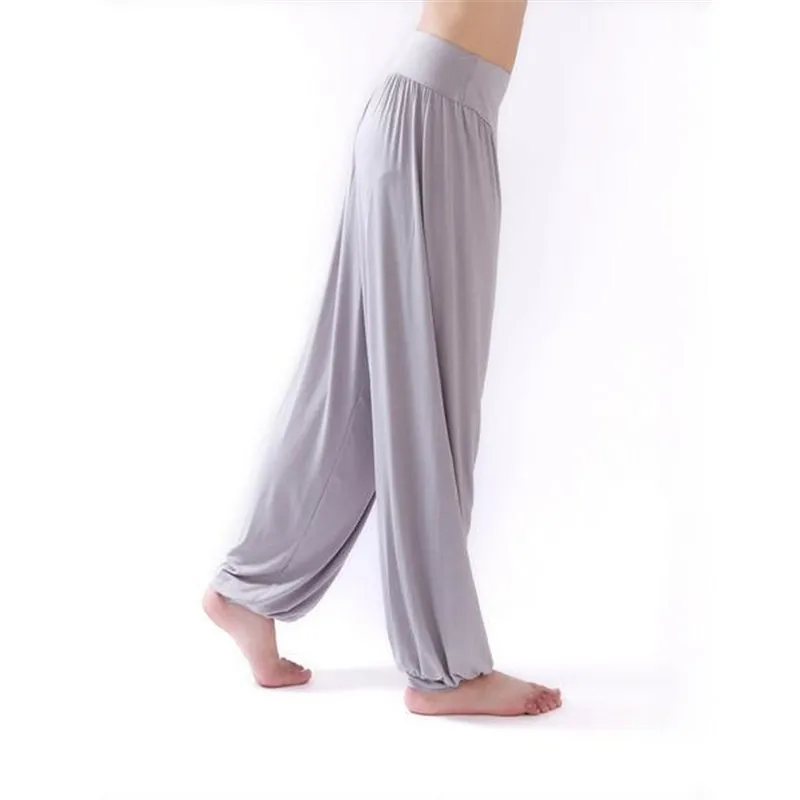 Лидер продаж широкие брюки для йоги размера плюс S M L XL XXL XXXL Для женщин свободные штаны длинные штаны для йоги, танцев спортивная мягкая обработанная вискоза, домашние штаны